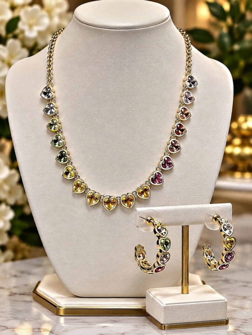 Park Lane Candy Hearts Necklace & Earrings Set